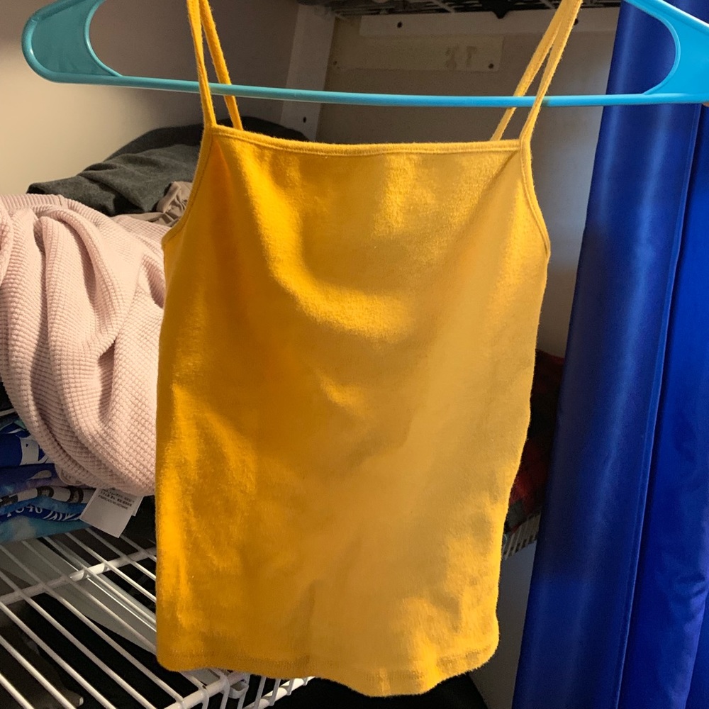 Garage yellow crop top